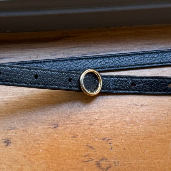 Cuyana Concertina Phone Bag Black Pebble Leather Crossbody - Picture 4 of 7